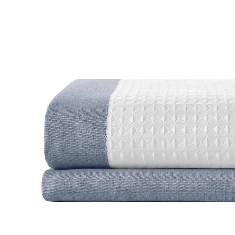 Madison Park Spa Waffle Shower Curtain with 3M Treatment