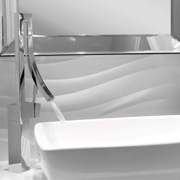 slide 2 of 13, STYLISH Single Handle Bathroom Faucet for Single Hole Brass Vessel Mixer Tap - Faucet Height: 17 1/2" Spout Height: 8" Polished Chrome