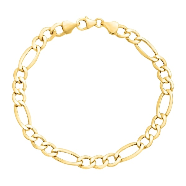 Figaro Link Chain Bracelet in 14K Gold 