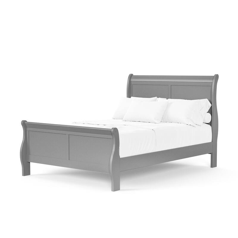 Furniture of America Mayday Traditional Solid Wood Kids 4-Piece Sleigh Bedroom Set