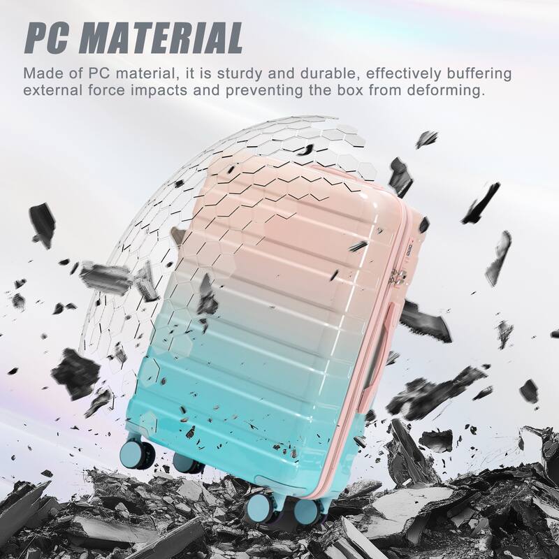 3 Piece Hardside Lightweight Luggage Sets, 20/24/28 Inch Carry on Luggage with TSA Lock and Spinner Wheels, for Home Travel