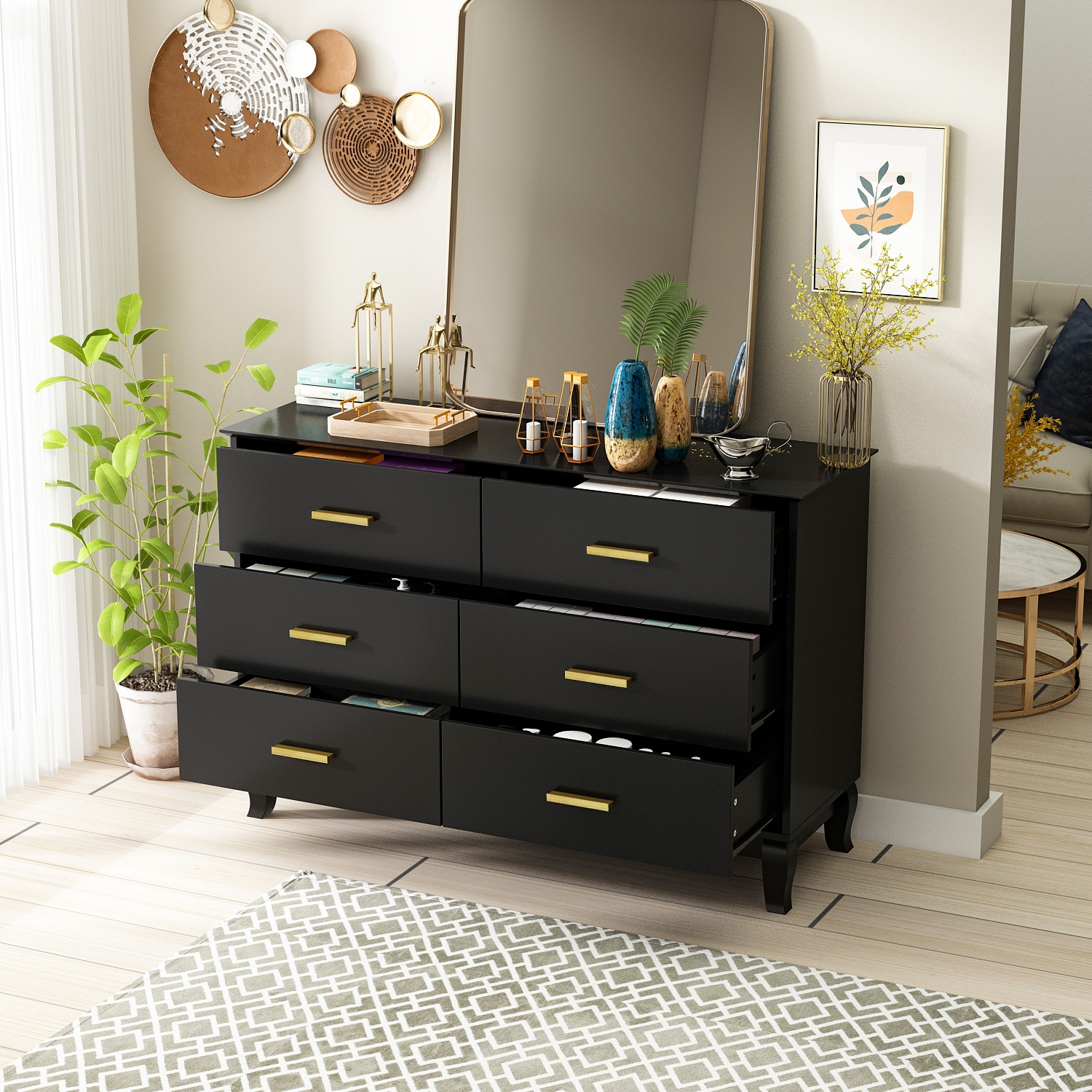 Black online lacquer dresser