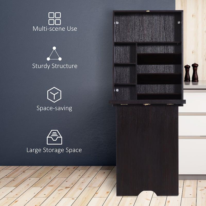 Wall Mounted Fold Out Convertible Desk, Multi-Function Floating Desk