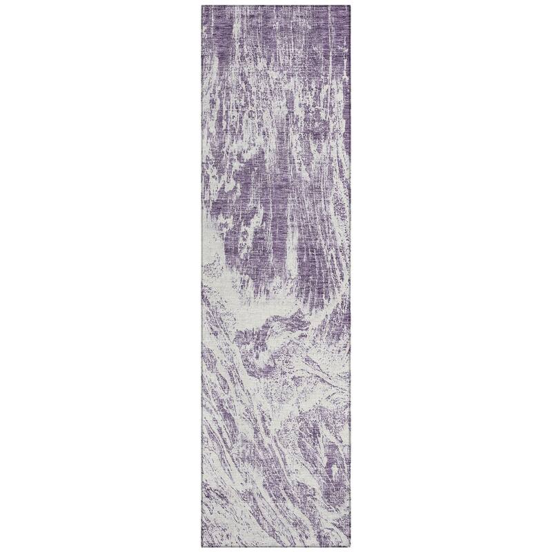 Machine Washable Indoor/ Outdoor Modern Abstract Chantille Rug