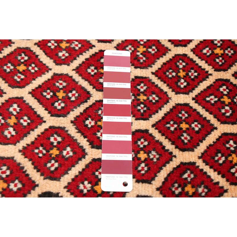 ECARPETGALLERY Hand-knotted Baluch Red Wool Rug - 4'1 x 6'8