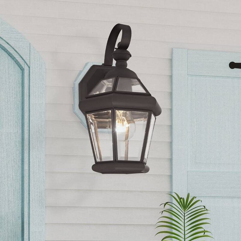 Livex Lighting 1-light Bronze Outdoor Wall Lantern, 2061-07 - 7" W x 12" H x 7" Ext.