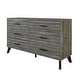 preview thumbnail 9 of 34, CraftPorch Corduroy 4-pieces Mid-Century Modern Grey Bed with Dark Grey Furniture Bedroom Set
