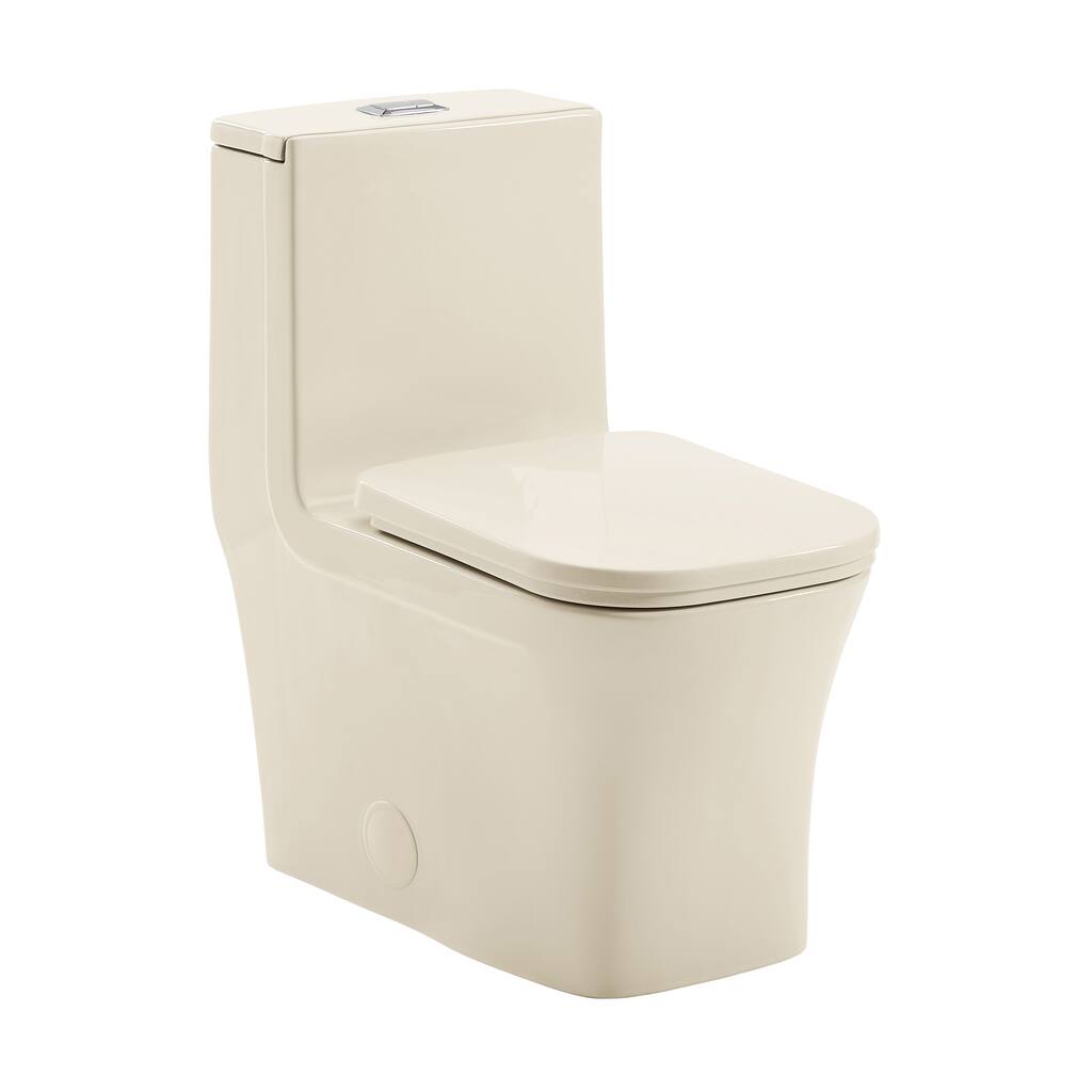 Bastille One Piece Square Toilet Dual Flush 1.1/1.6 Gpf In Bisque - 26.05" x 14" 29.25"