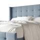 preview thumbnail 7 of 23, CraftPorch Luxurious Square Button-Tufted Wingback Velvet Upholstered Bed