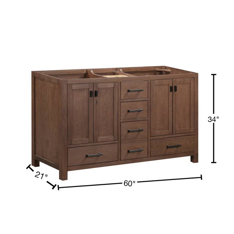 Avanity Modero 60 in. Double Bathroom Vanity Cabinet - 60"W x 21"D x 34"H