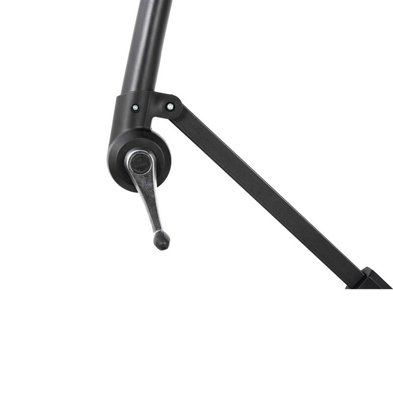 116" Patio Hanging Polyester Umbrella with Tilt Adjustment and 8 Ribs