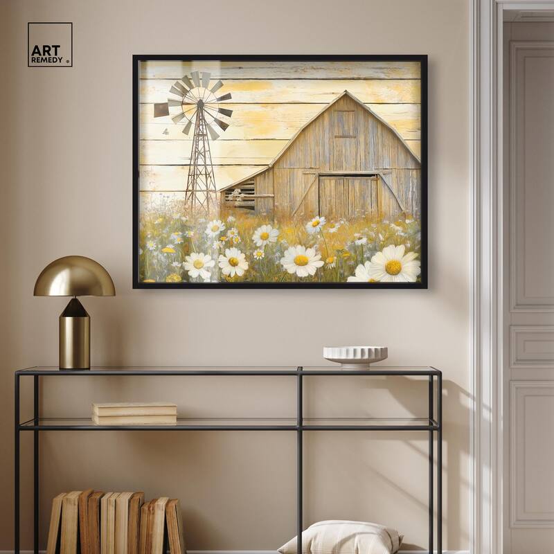 Old Windmill Shadowbox by Art Remedy