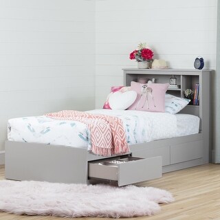 South Shore Vito Mates Bed With Bookcase Headboard Set