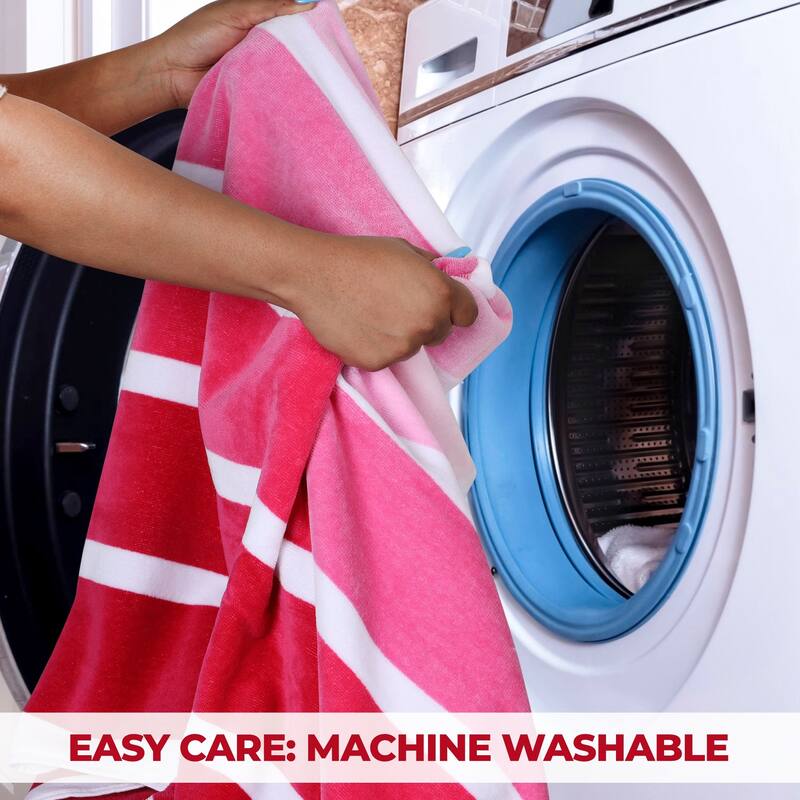 Superior Faded Stripes Cotton Velour Quick-Dry Oversized Beach Towel