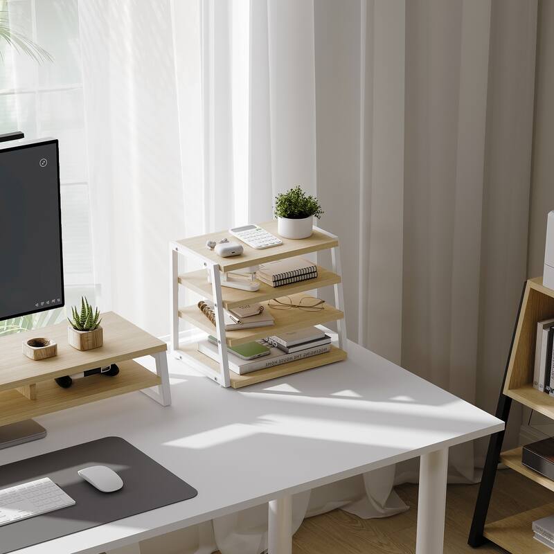 Fenge Desk Organizer, 4 Tier File Organizer for Desk - 14.6x10.5x12.1 inches