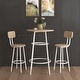 preview thumbnail 2 of 7, Bar table, equipped with 2 bar stools , with backrest and partition