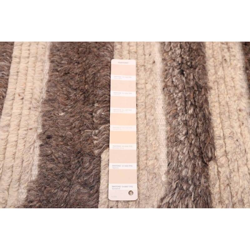 ECARPETGALLERY Hand-knotted Tangier Beige, Taupe Wool Rug - 4'11 x 7'9