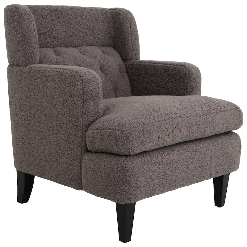 Brown 35.25" Upholstered Arm Chair