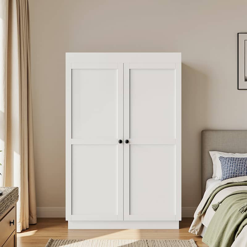 Pocassy 71" H Wardrobe Closet with Drawers with Doors and Storage