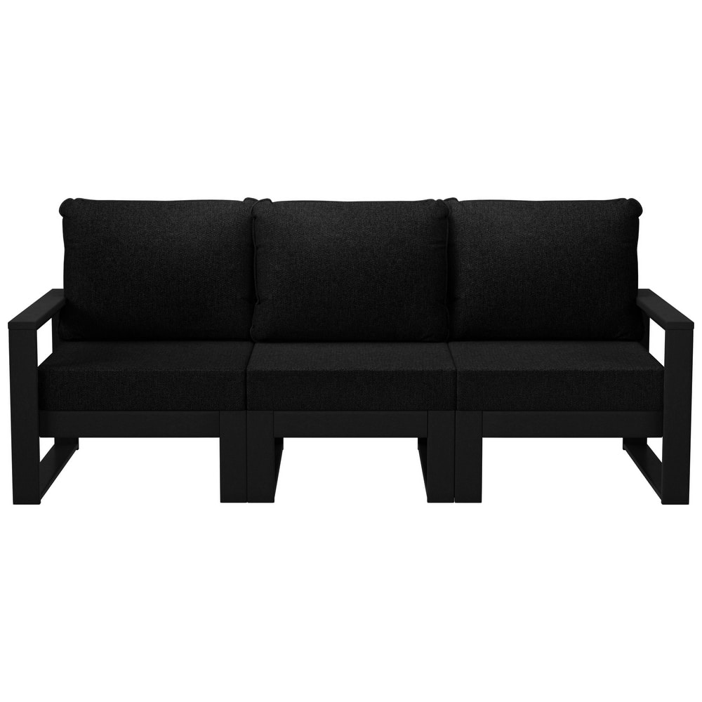 Endless Outdoor Patio Sofa with Black Frame