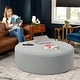 preview thumbnail 3 of 6, Jaxx Candler Round Couch Ottoman Large Coffee Table & Foot Rest, 44-Inch