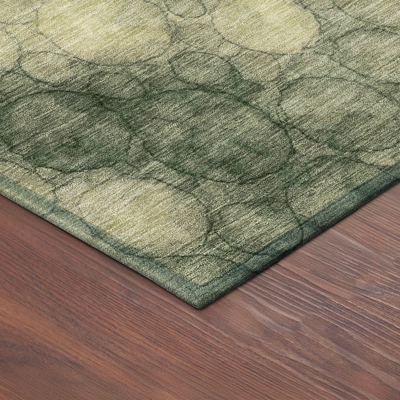 Machine Washable Indoor/ Outdoor Modern Aby Chantille Rug