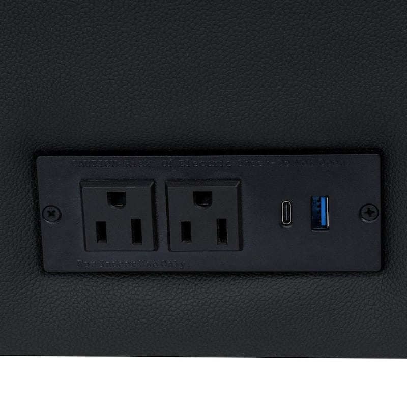 Commercial Lobby Loveseat with 2 Outlets/1 USB/1 USB-C Ports - 56.5"W x 31.25"D x 32.5"H