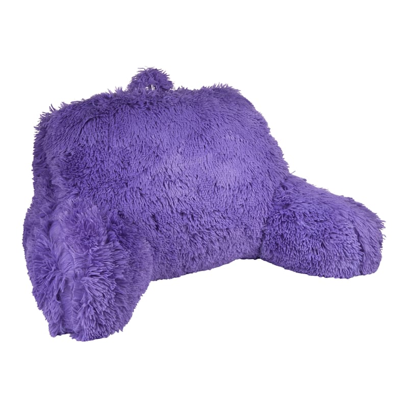Klear Vu Shaggy Bed Rest Back Support Pillow, One Size