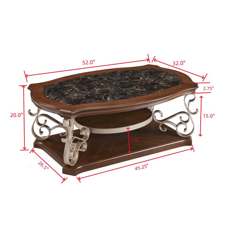 End table,marble paper top