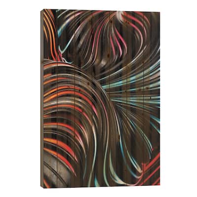 With Love Print On Wood by Danny Ivan - Multi-Color