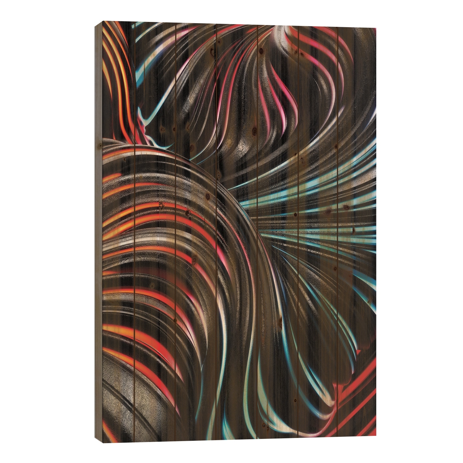 With Love Print On Wood by Danny Ivan - Multi-Color