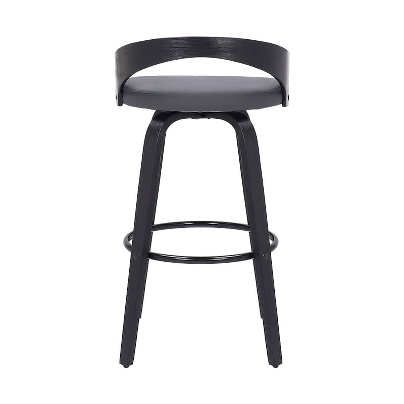 Carson Carrington Solavagen Mid-Century Modern Swivel Counter or Bar Stool