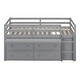 preview thumbnail 11 of 24, Twin Size Loft Bed with Retractable Writing Desk and 4 Drawers