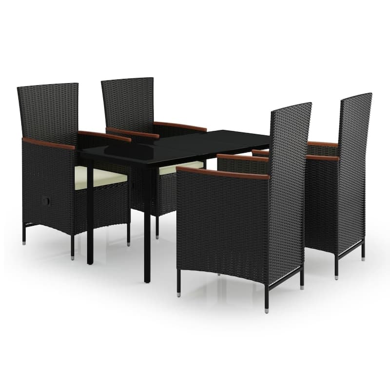 vidaXL Patio Dining Set 3/5/7 Piece Multi Colors 31.5"/55.1" Table Length