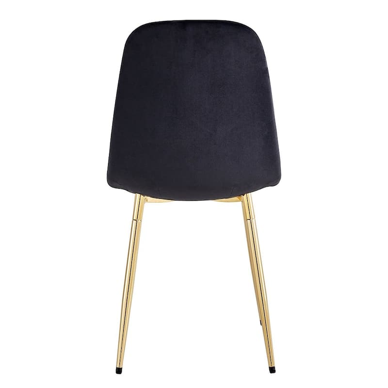 Modern Dining Room Kitchen Dining Chair with Black Metal Legs