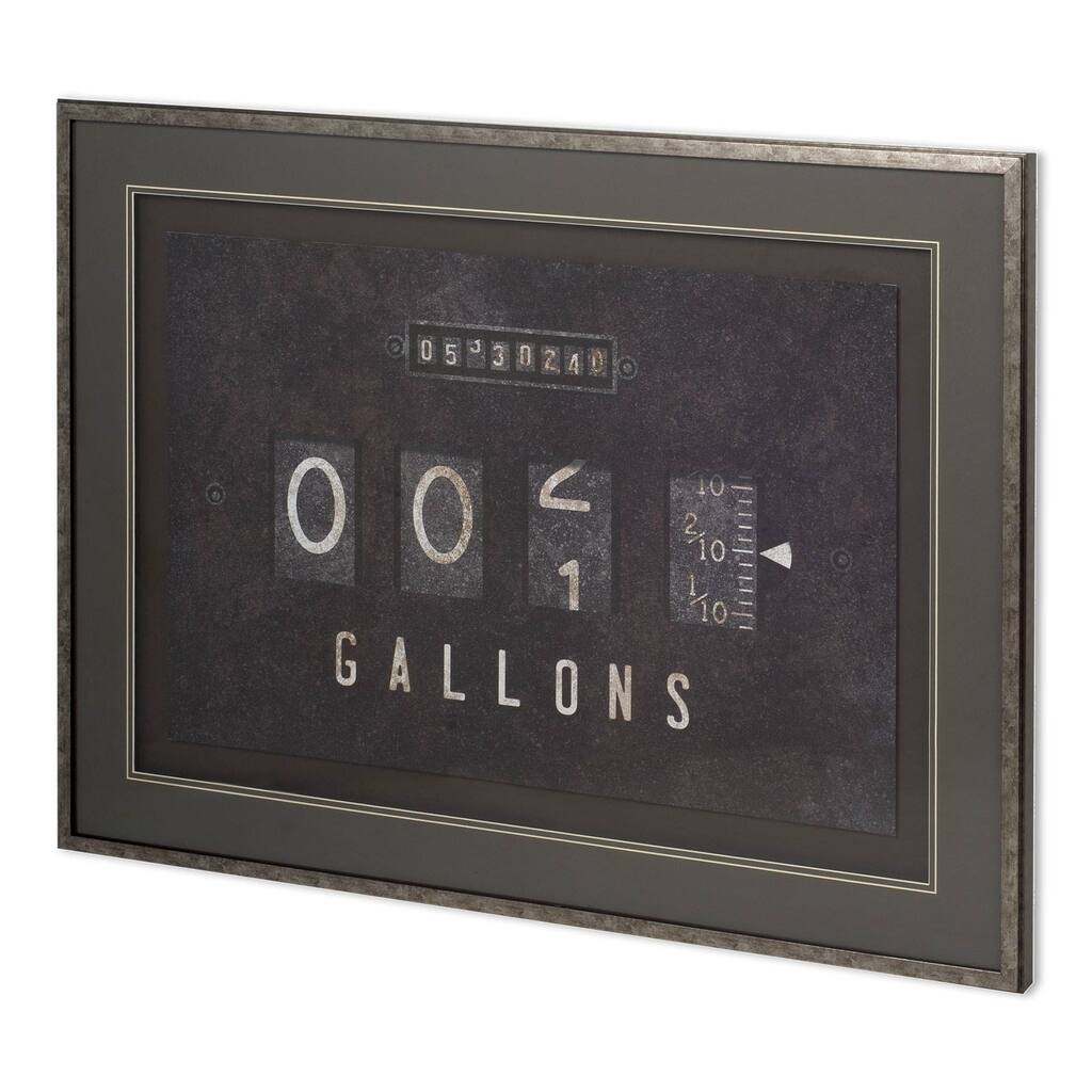 Gas Pump - Gallons Framed Art Print