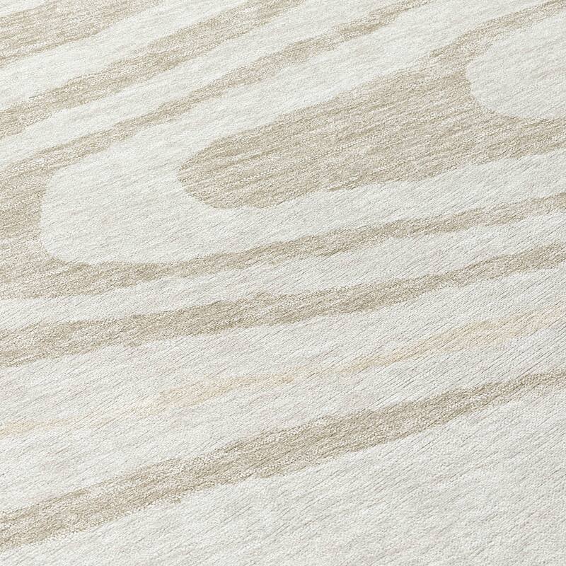 Machine Washable Indoor/ Outdoor Abstract Illusion Chantille Rug
