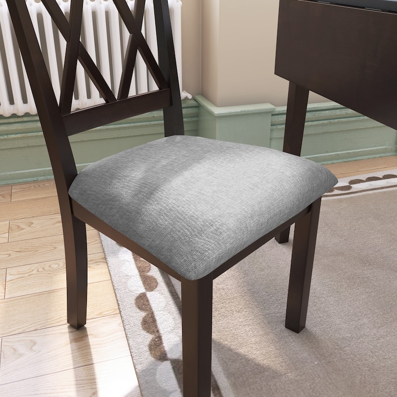 Dining Chairs Set of 2, Upholstered Kitchen Chairs with Solid Wood Legs