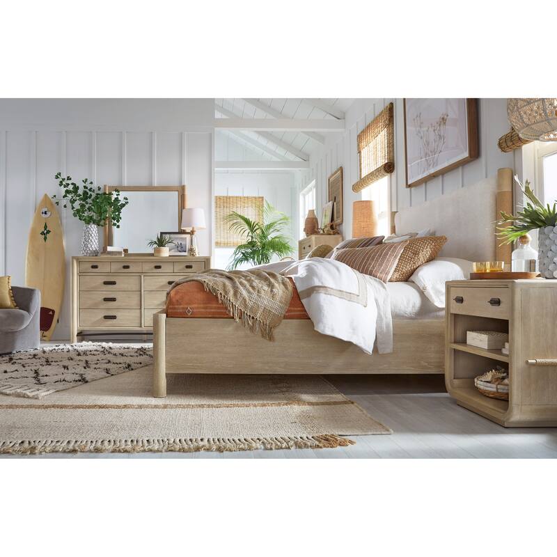 Salt Life Home Sunset Cove Sanibel Brown Panel Upholstered Bed