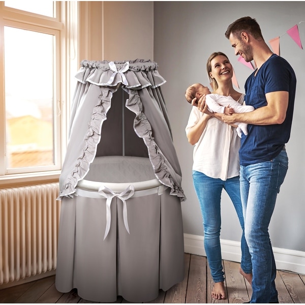 Empress Round Baby Bassinet with Canopy Bed Bath Beyond 7784317