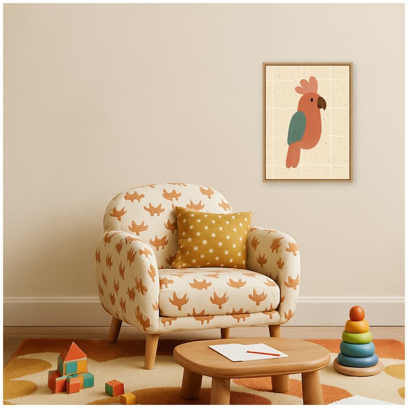 Kate and Laurel Parrot by Laura Moss Framed Canvas Wall Art Print