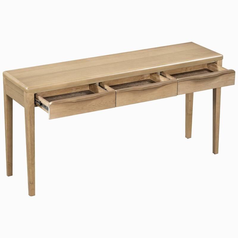 Farmhouse 60" Console Table,Entryway Table with 3 Drawers for Stylish Entryway Organization