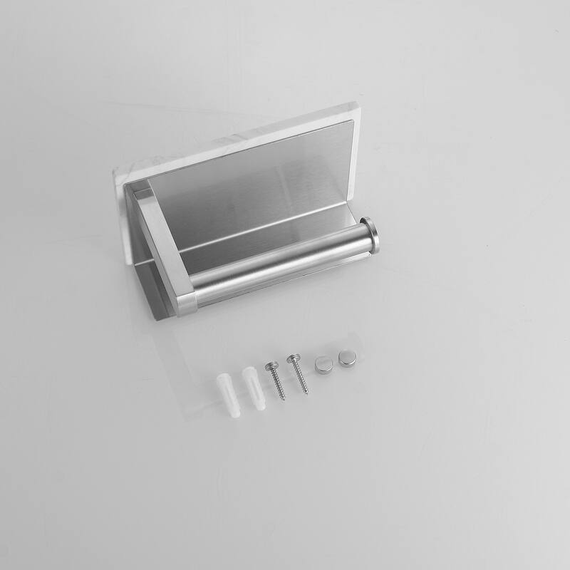 Toilet Paper Holder with Marble Shelf