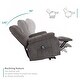 preview thumbnail 12 of 22, Oversized Power assist Lift Recliner Chair with Heat and Massage