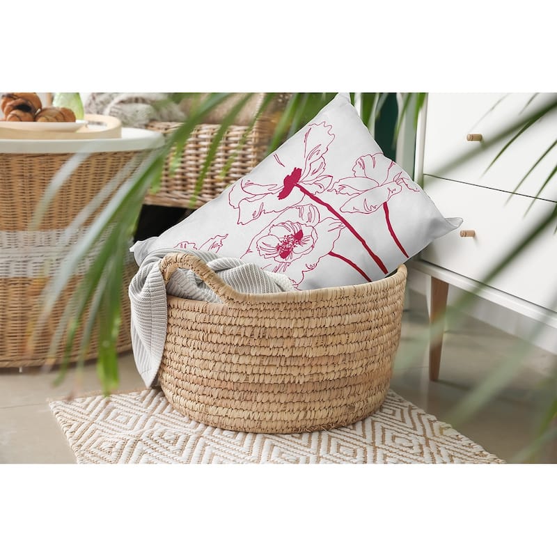 Popping Poppies Decorative Throw Pillow
