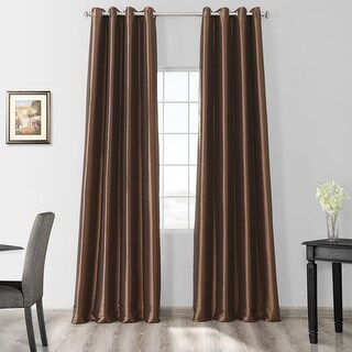 Exclusive Fabrics Blackout Faux Silk Taffeta 120-inch Curtain (1 Panel)