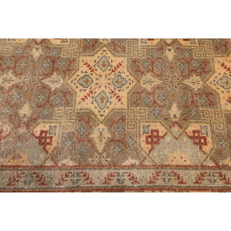 ECARPETGALLERY Hand-knotted Antalya Vintage Olive Wool Rug - 6'2 x 8'10