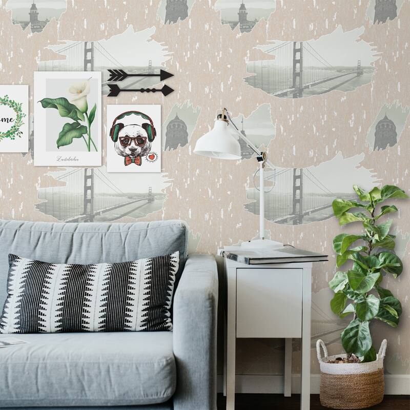 SUSSEXHOME Removable Wallpaper-Waterproof, Strippable, Light Resistance & Cleanable Wall Paper Roll-Wallpaper-Istanbul