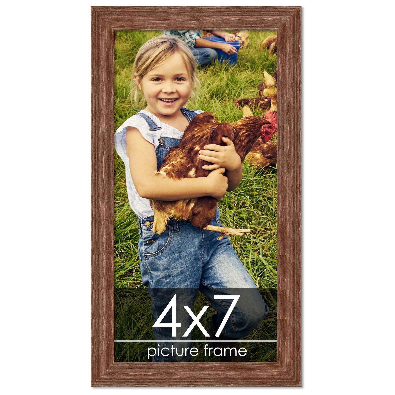 4x7 Frame White Real Wood Picture Frame Width 1.5 inches, Interior Frame  Depth