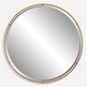 preview thumbnail 2 of 5, Round Beveled Floating Wall Mirror - 42" - Antiqued Gold Finish